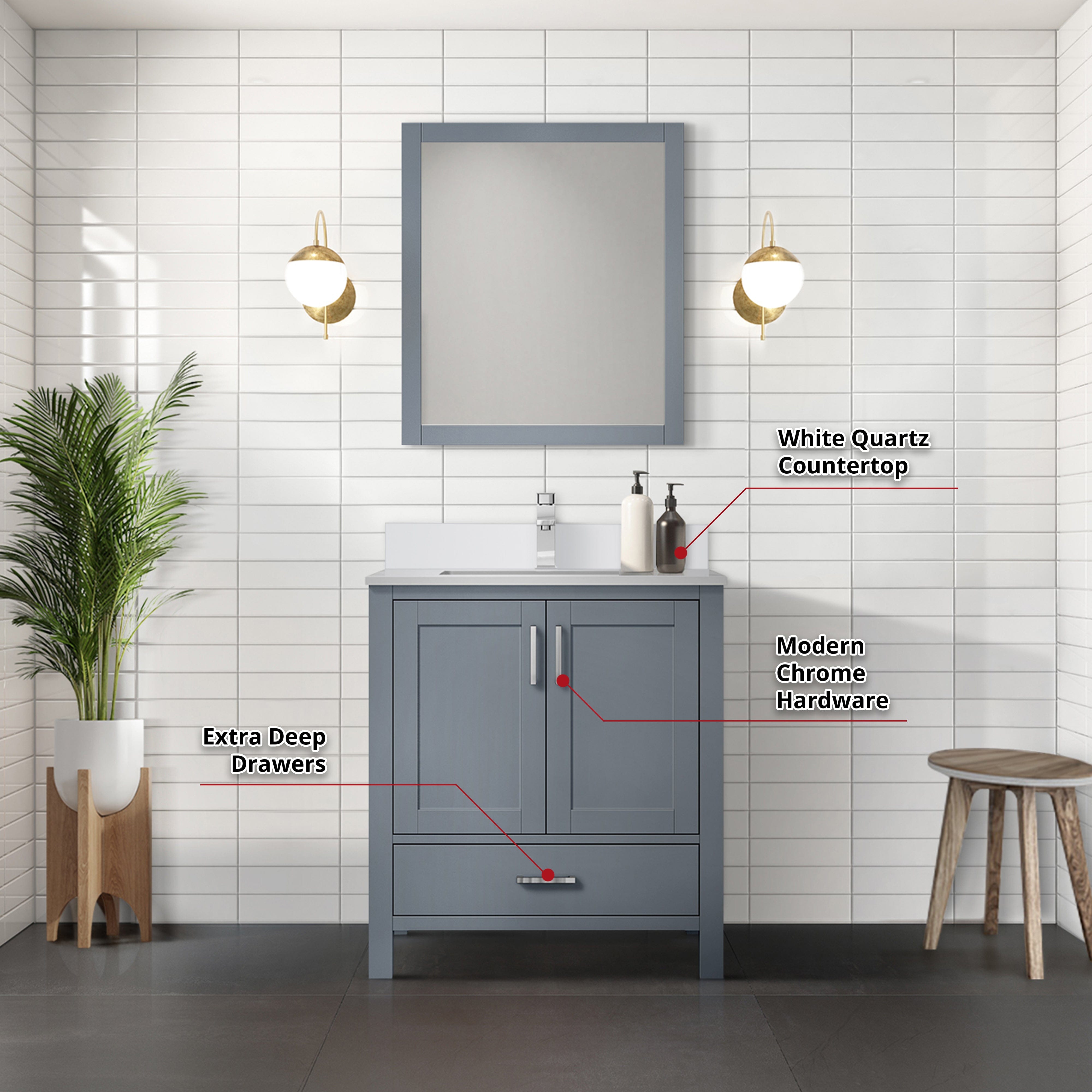 Jacques 30" x 22" Bath Vanity Bathroom Vanity - Shop at Home Craft Studio - 18