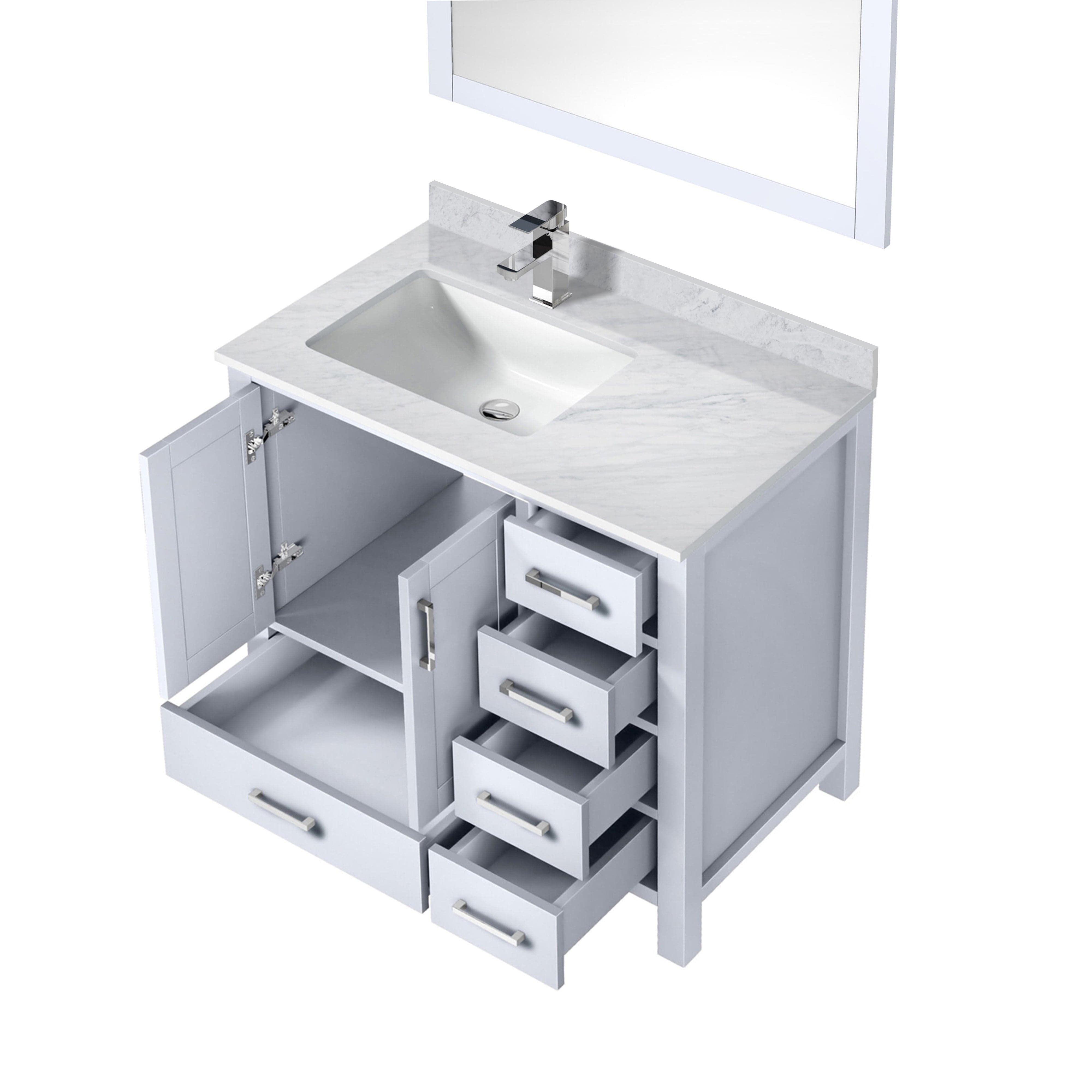 Jacques 36" x 22" Left Offset Bath Vanity Bathroom Vanity - Shop at Home Craft Studio - 4