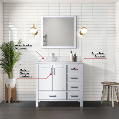 Jacques 36" x 22" Left Offset Bath Vanity Bathroom Vanity - Shop at Home Craft Studio - 6