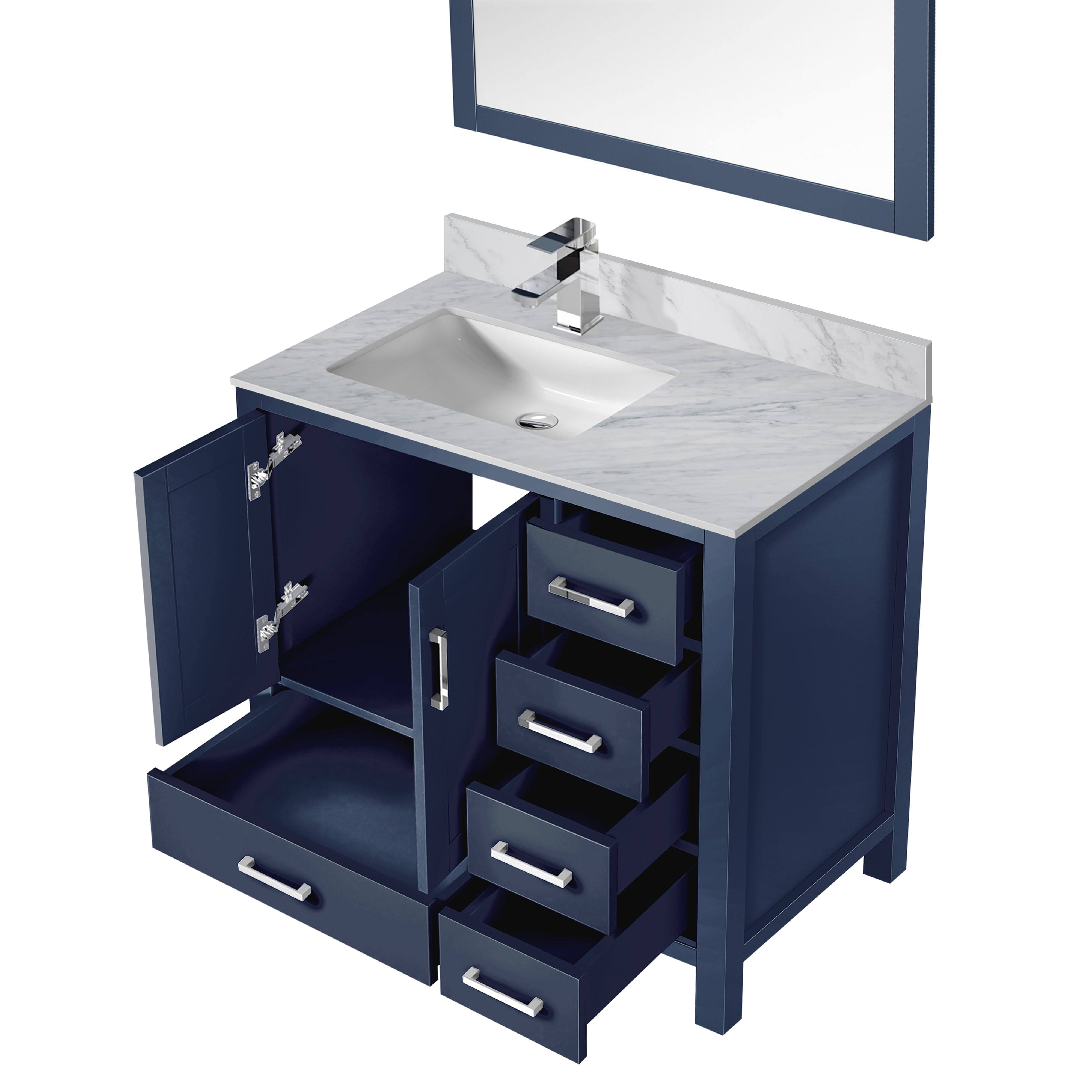 Jacques 36" x 22" Left Offset Bath Vanity Bathroom Vanity - Shop at Home Craft Studio - 22