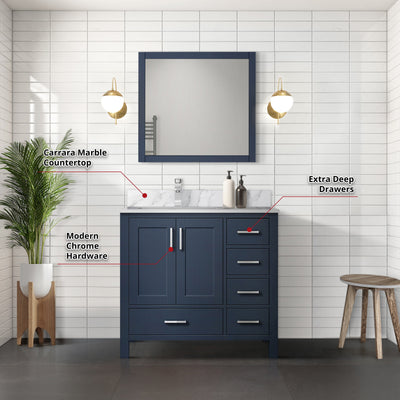 Jacques 36" x 22" Left Offset Bath Vanity Bathroom Vanity - Shop at Home Craft Studio - 24