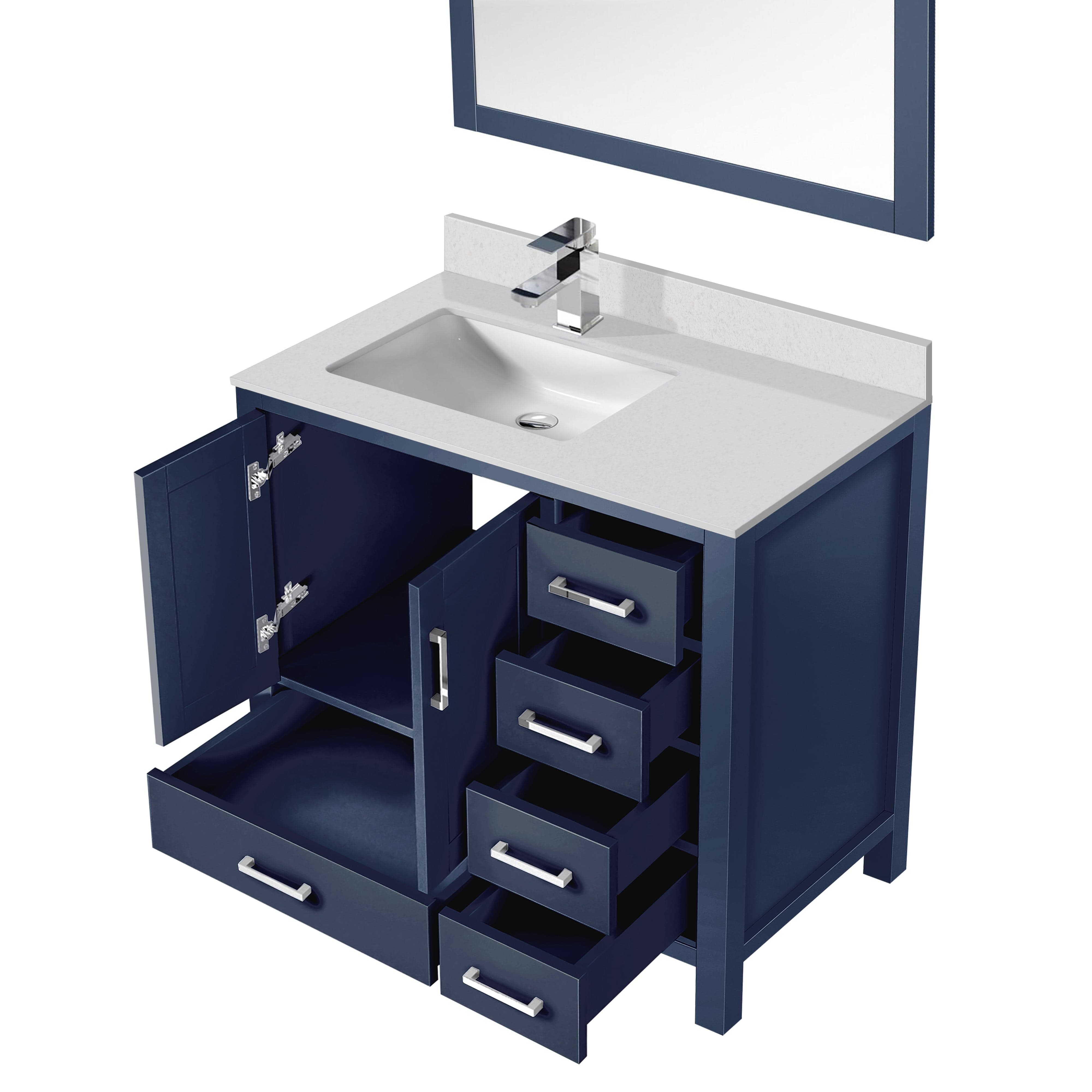 Jacques 36" x 22" Left Offset Bath Vanity Bathroom Vanity - Shop at Home Craft Studio - 28