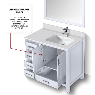 Jacques 36" x 22" Right Offset Bath Vanity Bathroom Vanity - Shop at Home Craft Studio - 18
