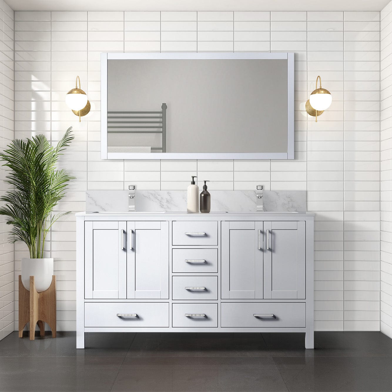 Jacques 60" x 22" Double Bath Vanity Bathroom Vanity - Shop at Home Craft Studio - 5