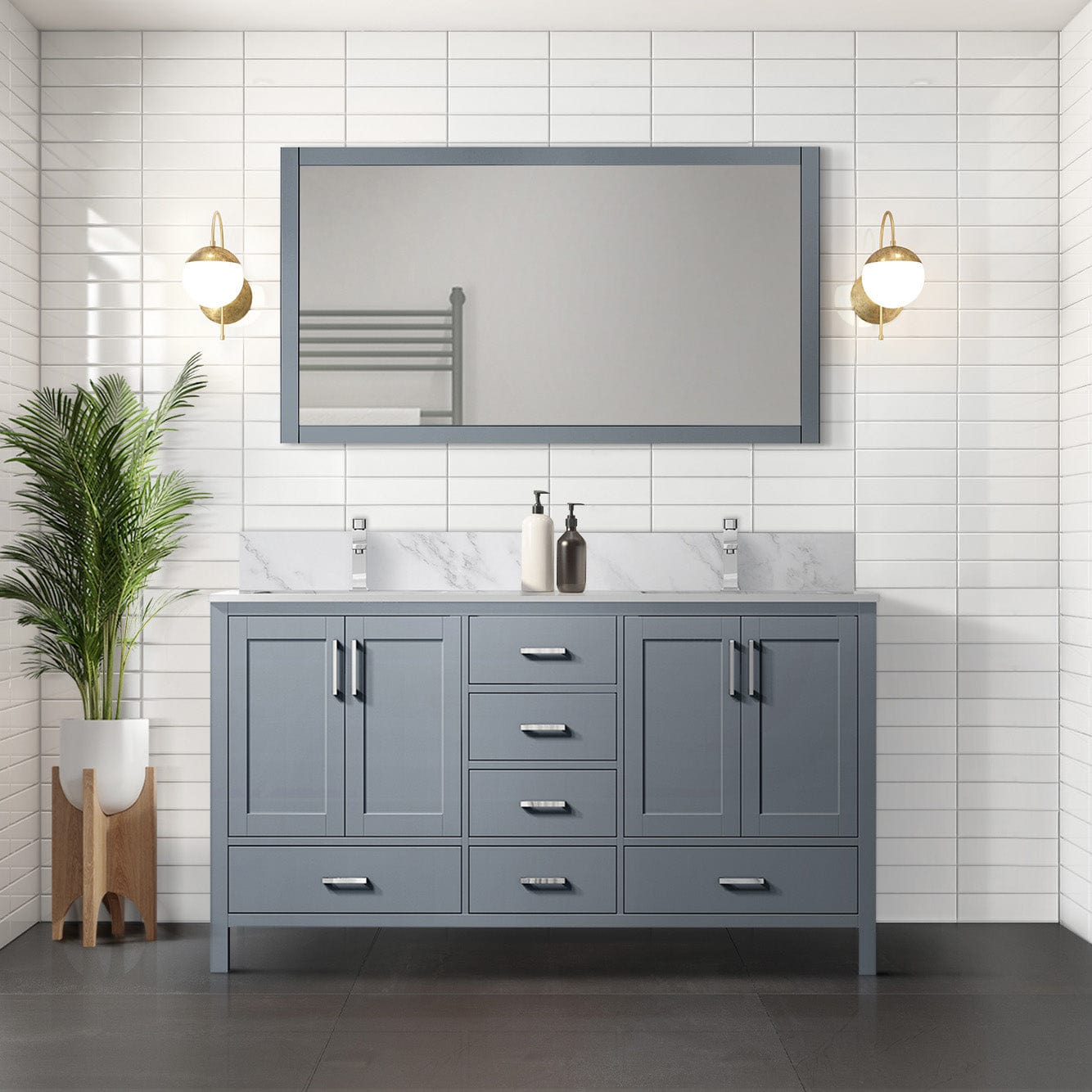 Jacques 60" x 22" Double Bath Vanity Bathroom Vanity - Shop at Home Craft Studio - 19