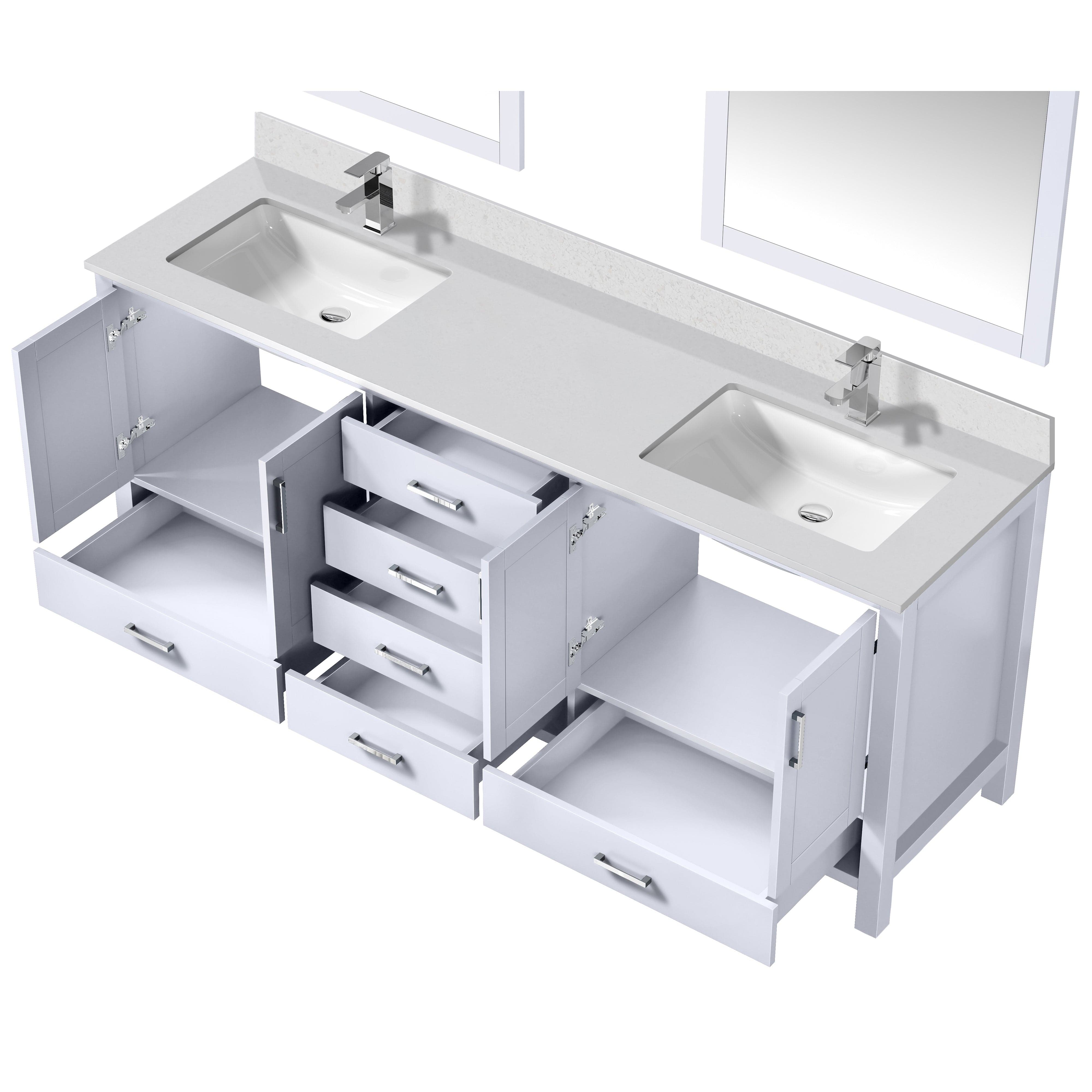 Jacques 80" x 22" Double Bath Vanity Bathroom Vanity - Shop at Home Craft Studio - 9