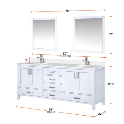 Jacques 80" x 22" Double Bath Vanity Bathroom Vanity - Shop at Home Craft Studio - 13