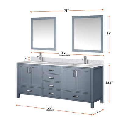 Jacques 80" x 22" Double Bath Vanity Bathroom Vanity - Shop at Home Craft Studio - 19