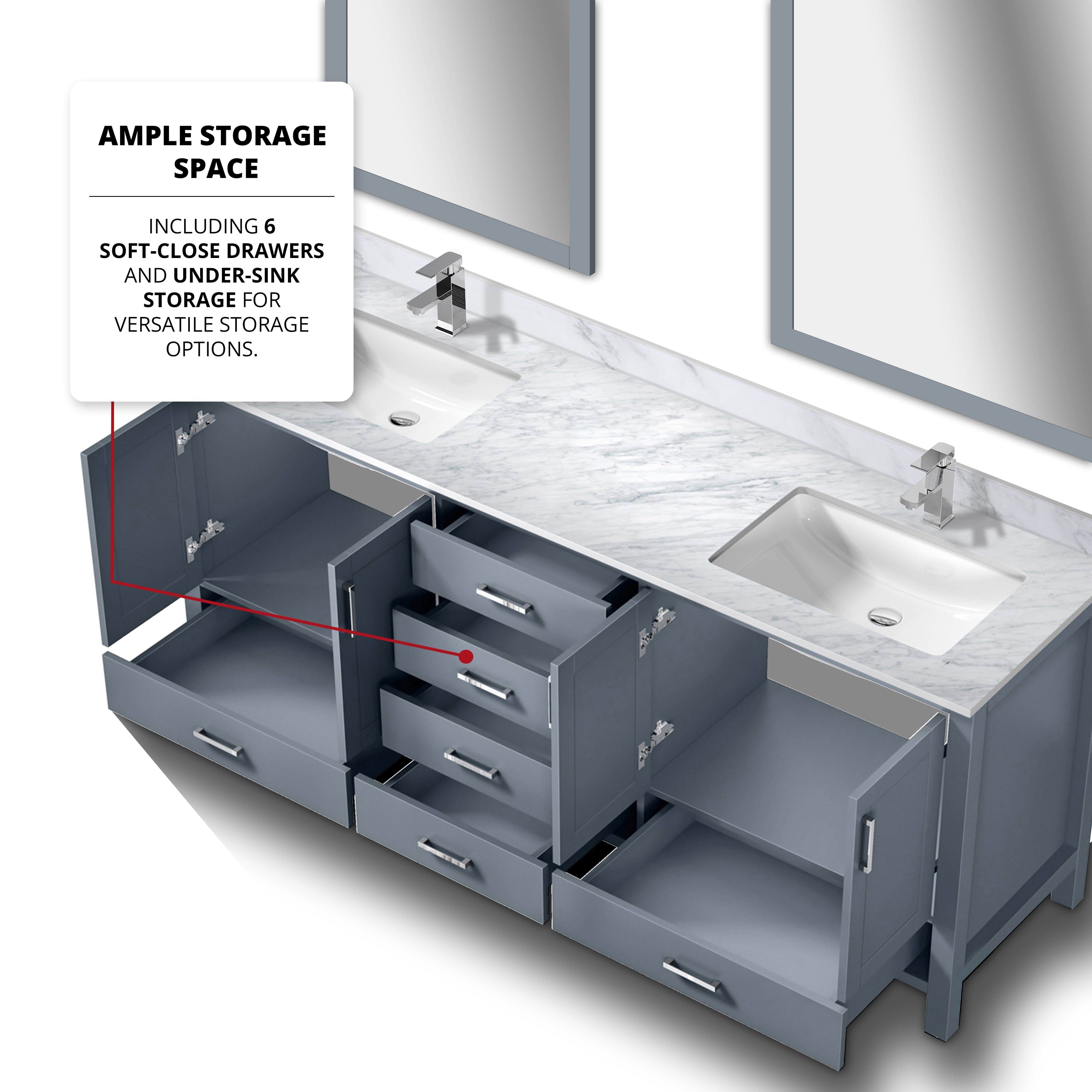 Jacques 80" x 22" Double Bath Vanity Bathroom Vanity - Shop at Home Craft Studio - 20