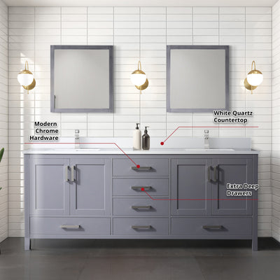 Jacques 80" x 22" Double Bath Vanity Bathroom Vanity - Shop at Home Craft Studio - 27