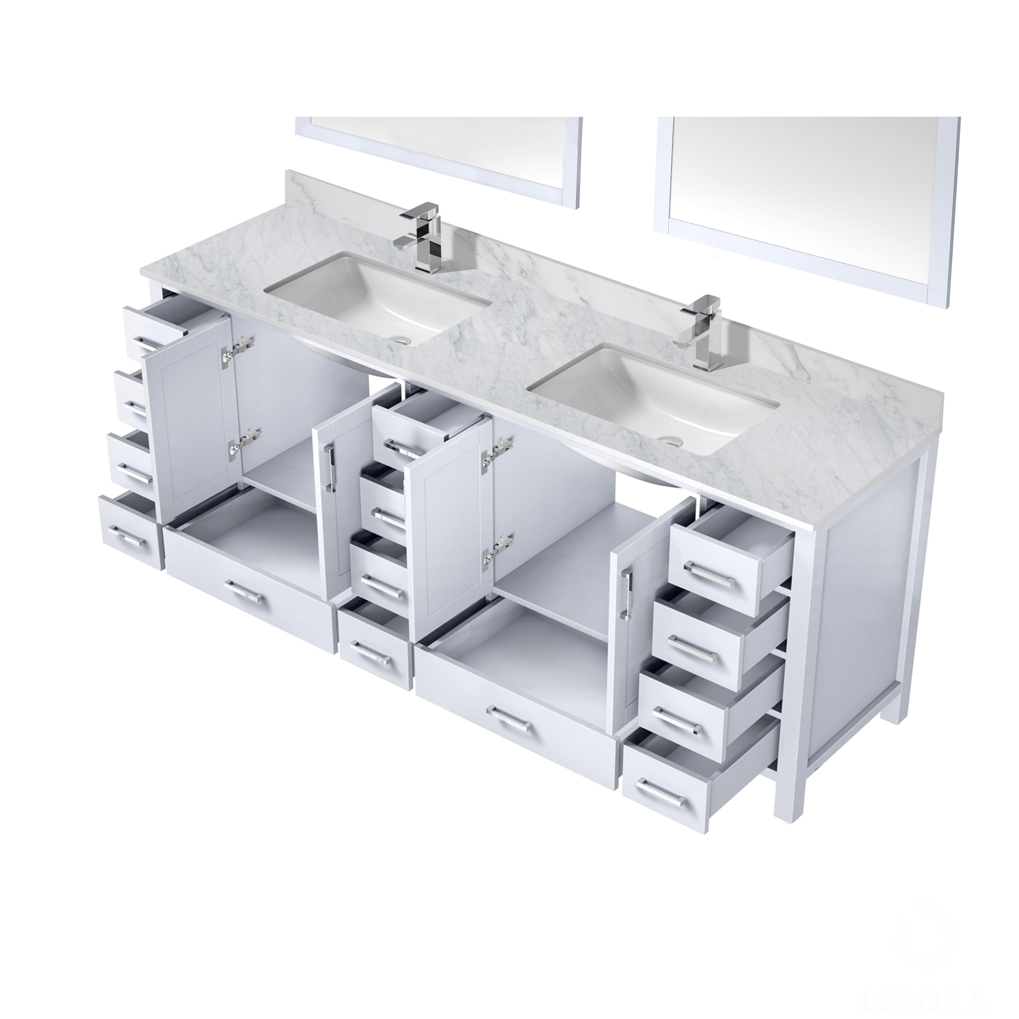 Jacques 84" x 22" Double Bath Vanity Bathroom Vanity - Shop at Home Craft Studio - 7