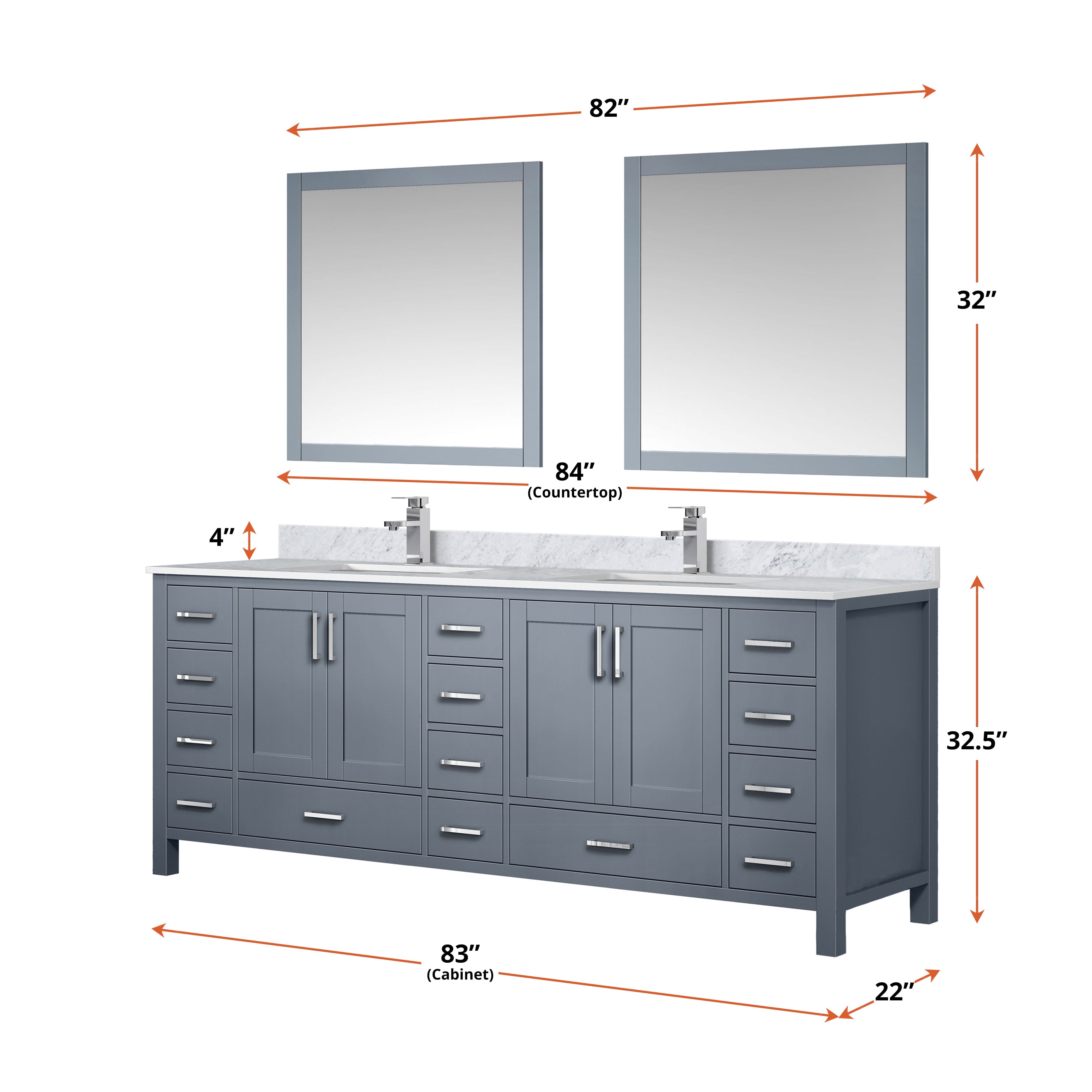 Jacques 84" x 22" Double Bath Vanity Bathroom Vanity - Shop at Home Craft Studio - 20