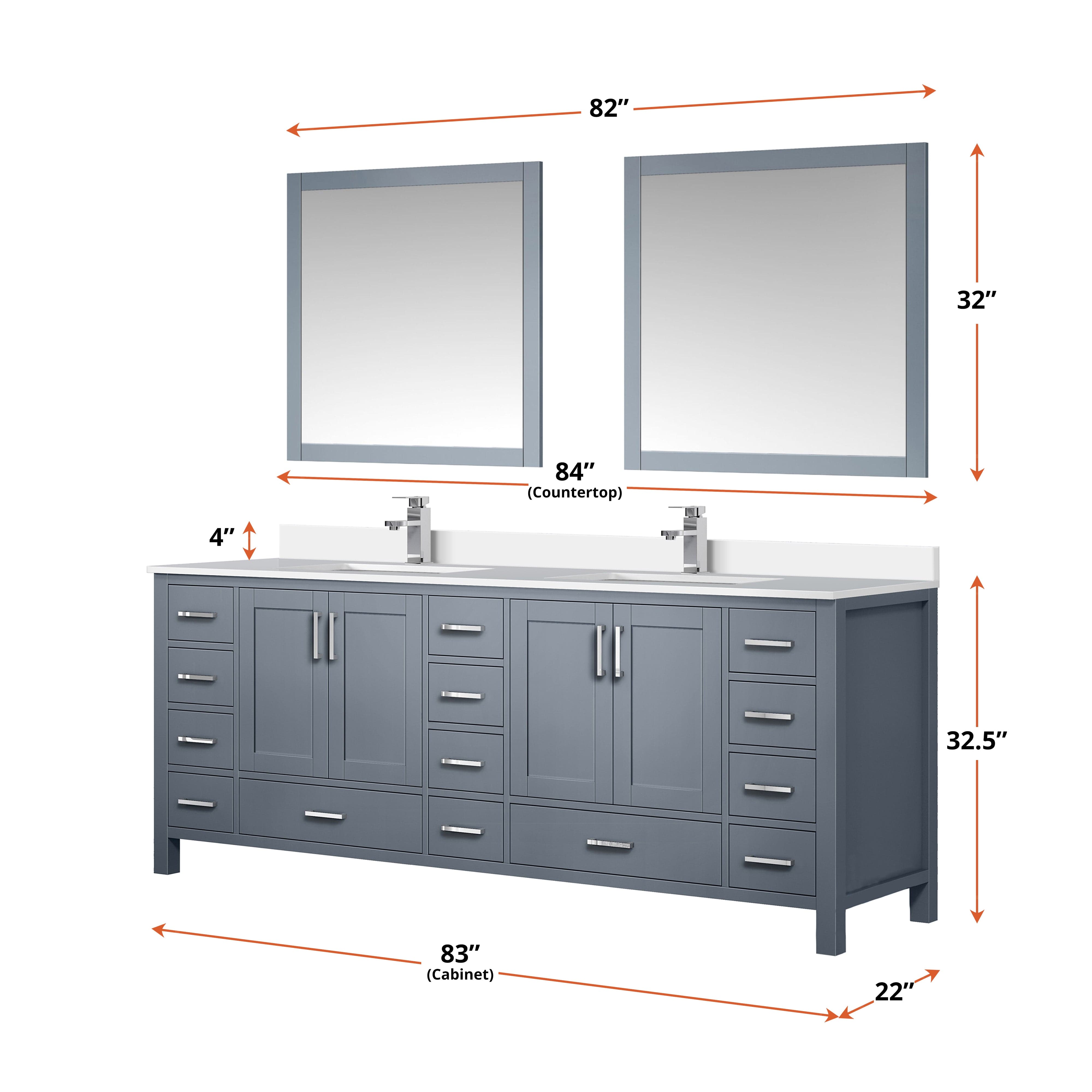 Jacques 84" x 22" Double Bath Vanity Bathroom Vanity - Shop at Home Craft Studio - 26