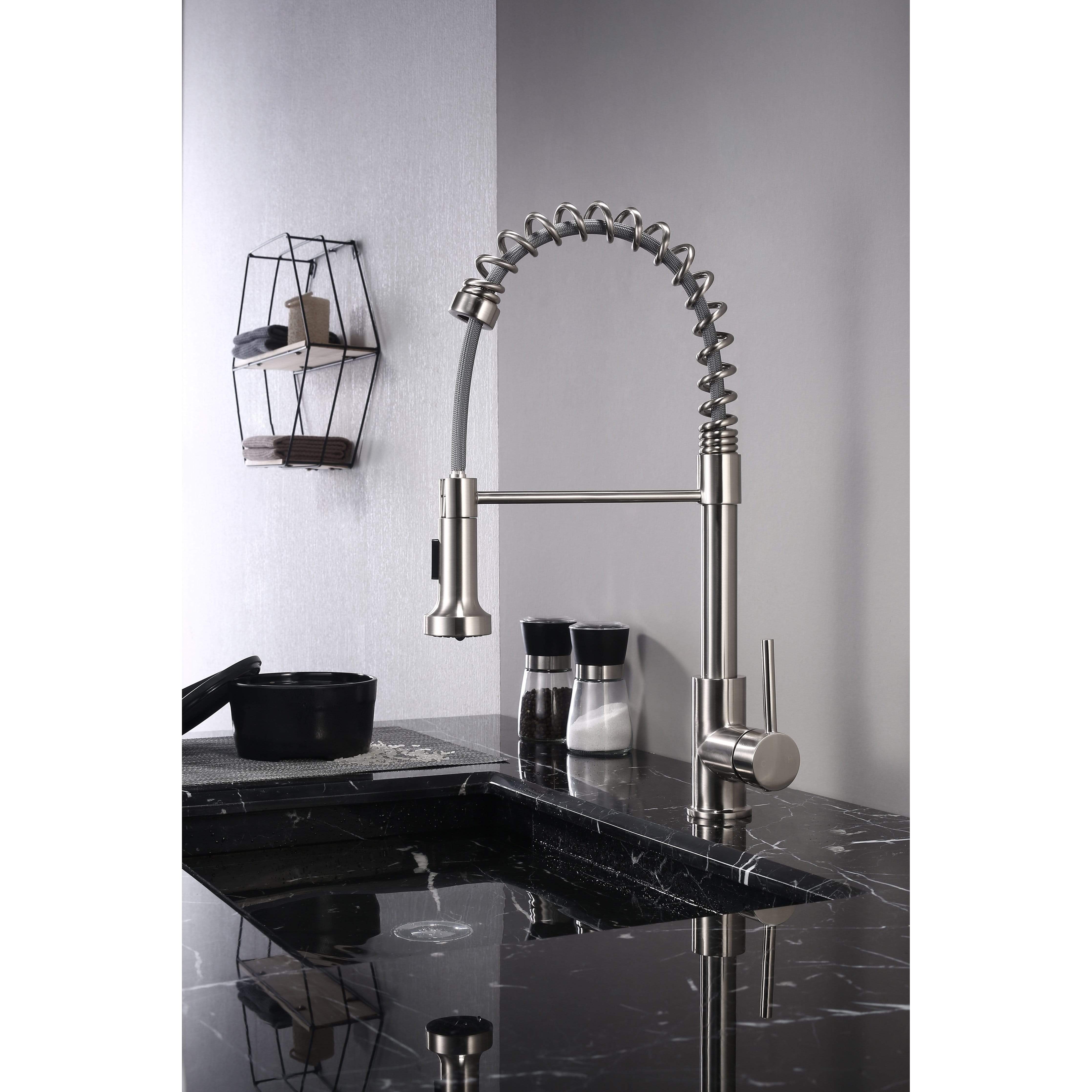 Lanuvio Brass Kitchen Faucet w/ Pull Out Sprayer Faucet - Shop at Home Craft Studio - 2