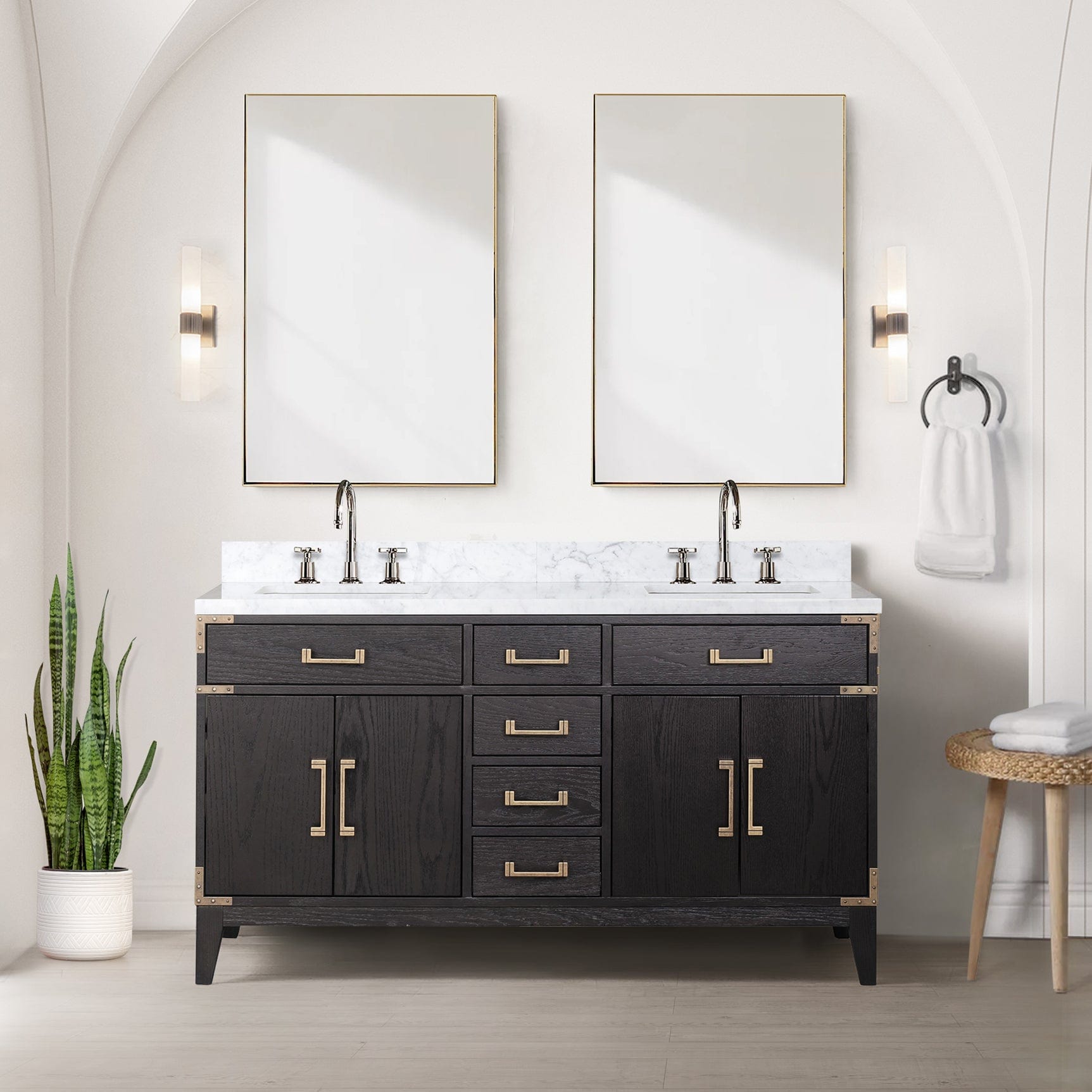 Laurel 60" x 22" Double Bath Vanity Bathroom Vanity - Shop at Home Craft Studio - 1