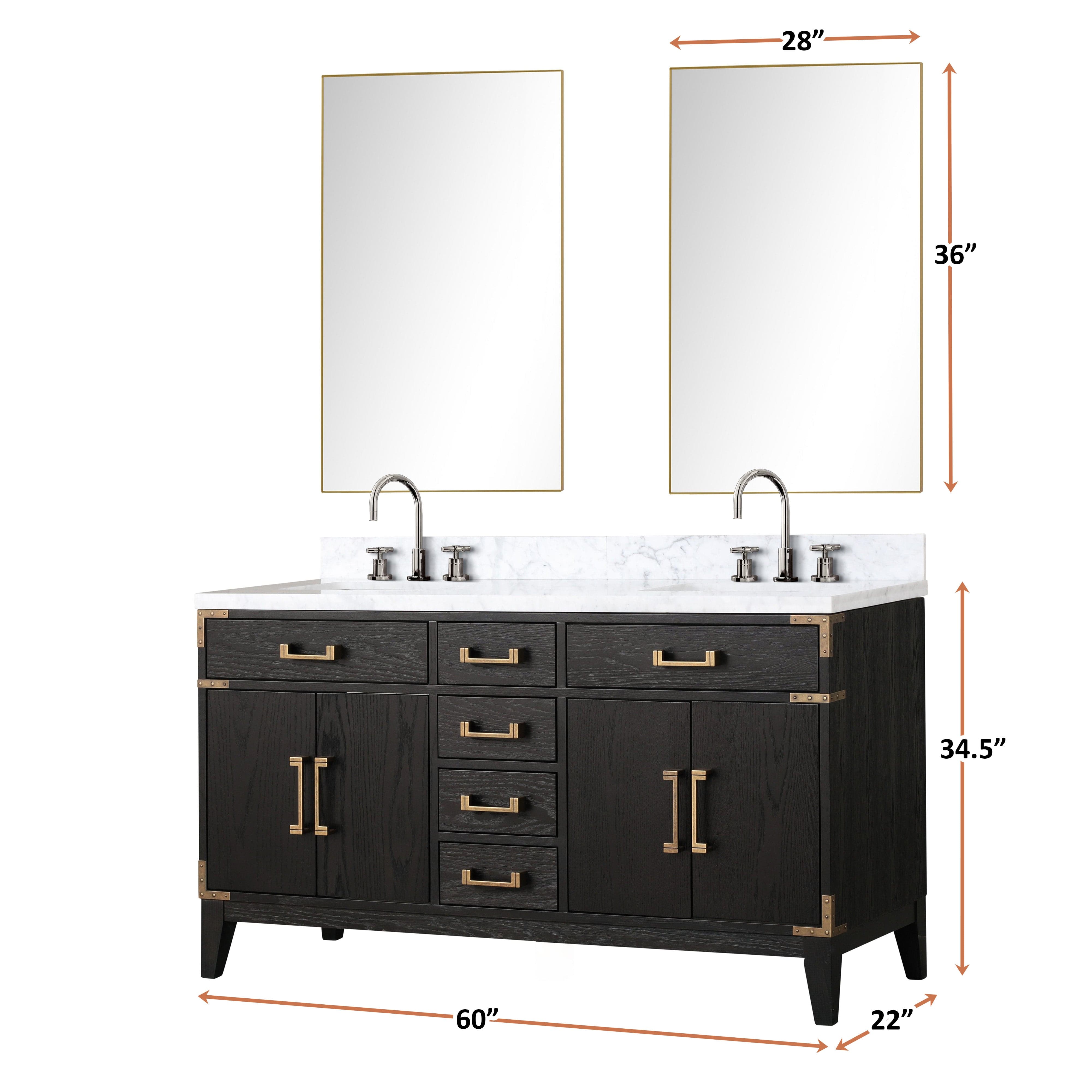 Laurel 60" x 22" Double Bath Vanity Bathroom Vanity - Shop at Home Craft Studio - 7