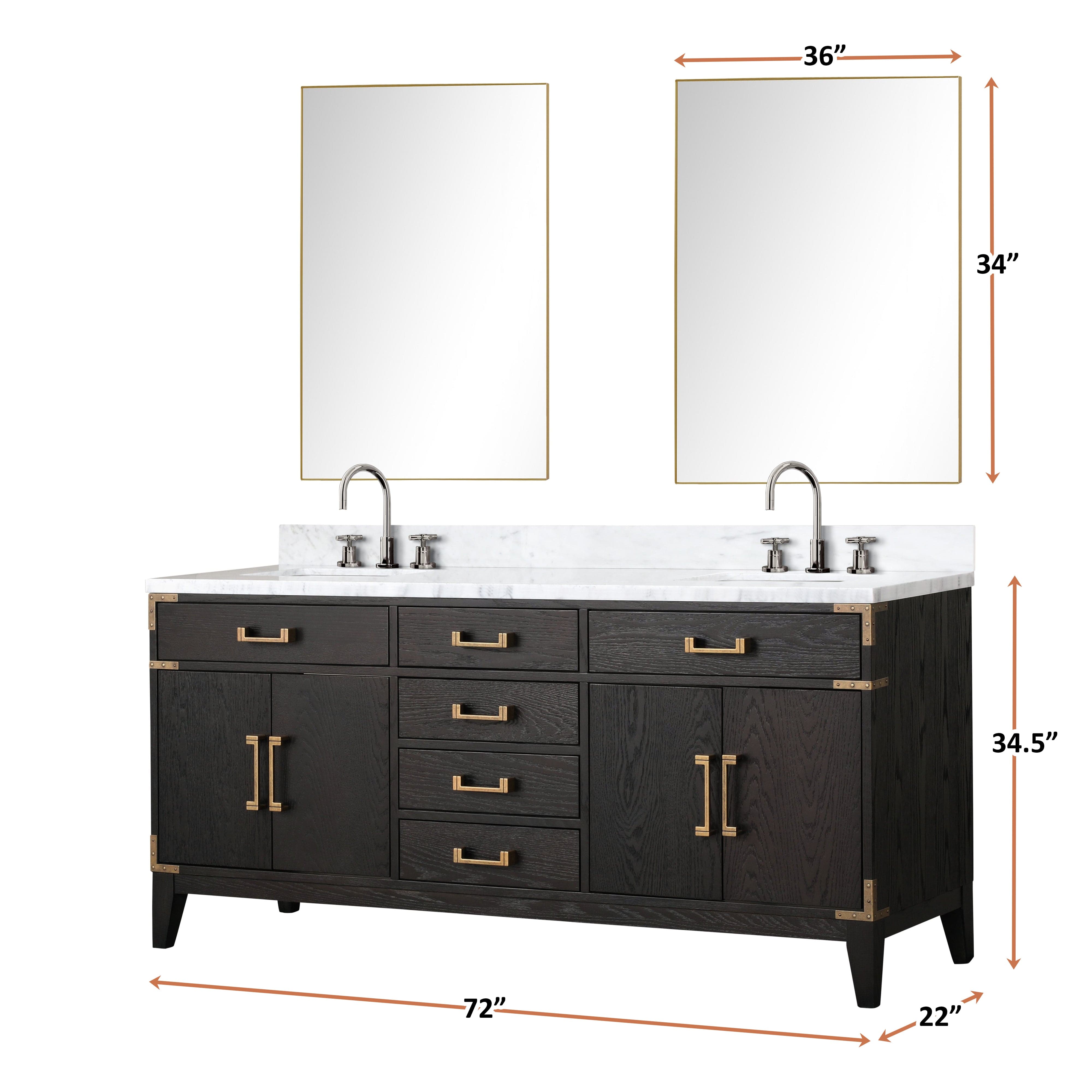 Laurel 72 " x 22" Double Bath Vanity Bathroom Vanity - Shop at Home Craft Studio - 8
