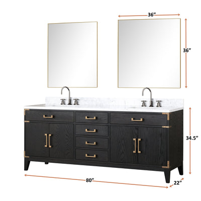 Laurel 80" x 22" Double Bath Vanity Bathroom Vanity - Shop at Home Craft Studio - 9