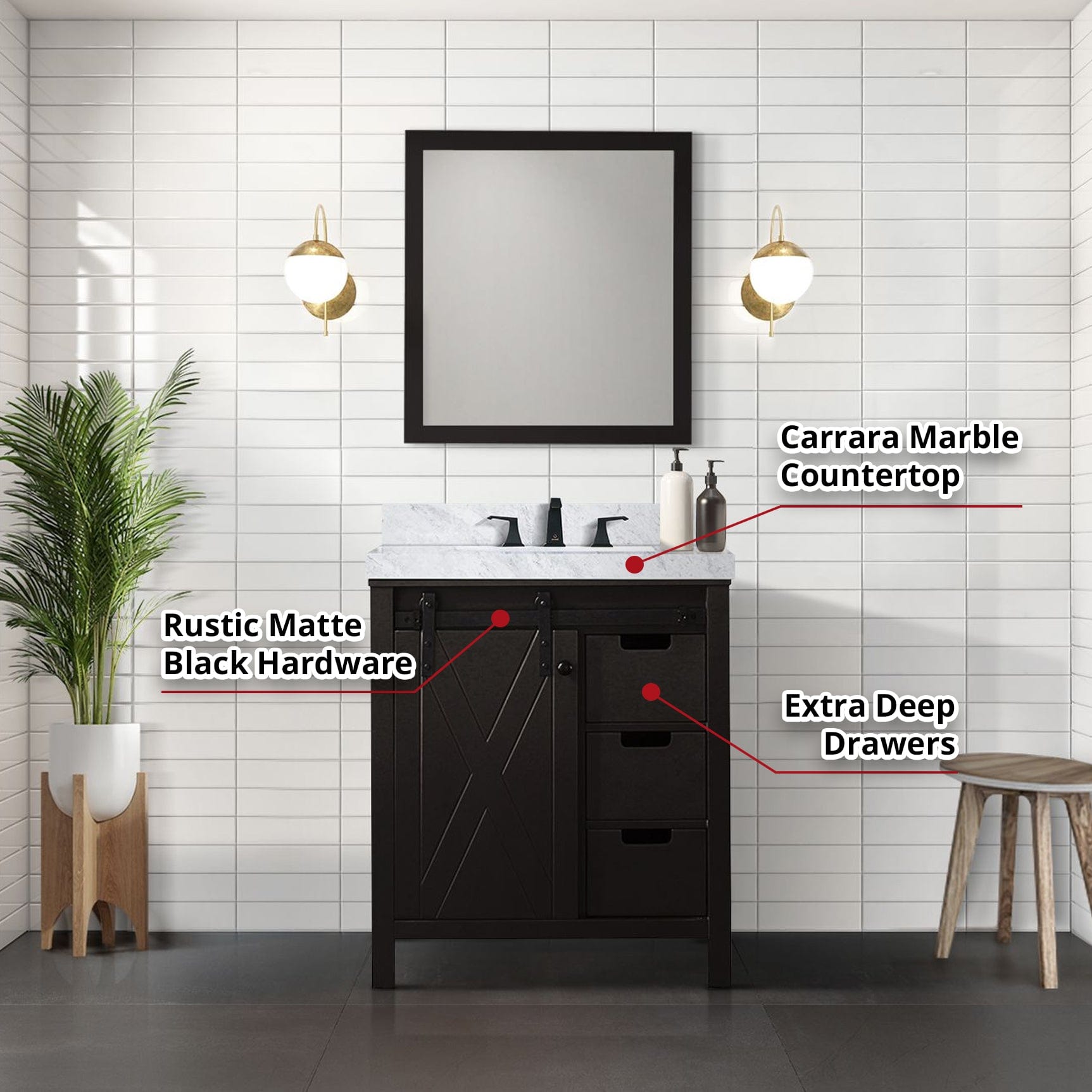 Marsyas 30" x 22" Single Bath Vanity Bathroom Vanity - Shop at Home Craft Studio - 11