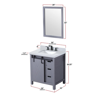 Marsyas 30" x 22" Single Bath Vanity Bathroom Vanity - Shop at Home Craft Studio - 6