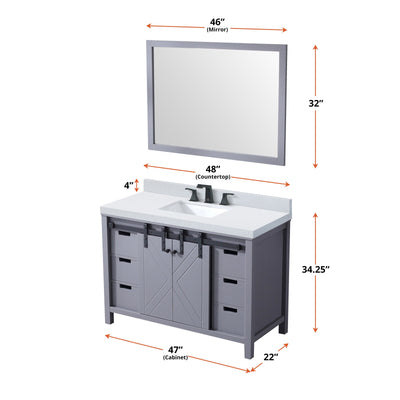 Marsyas 48" x 22" Single Bath Vanity Bathroom Vanity - Shop at Home Craft Studio - 3