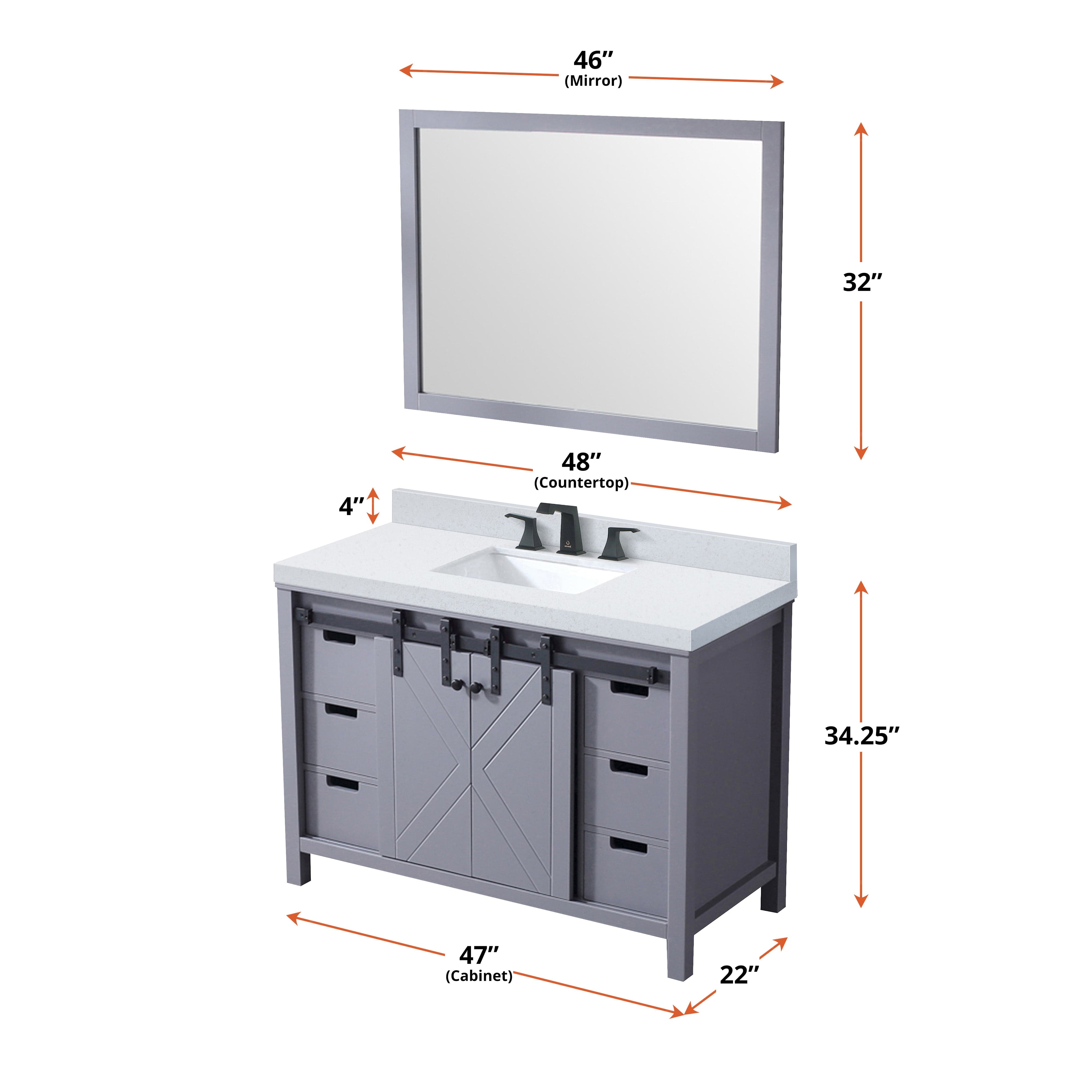 Marsyas 48" x 22" Single Bath Vanity Bathroom Vanity - Shop at Home Craft Studio - 3