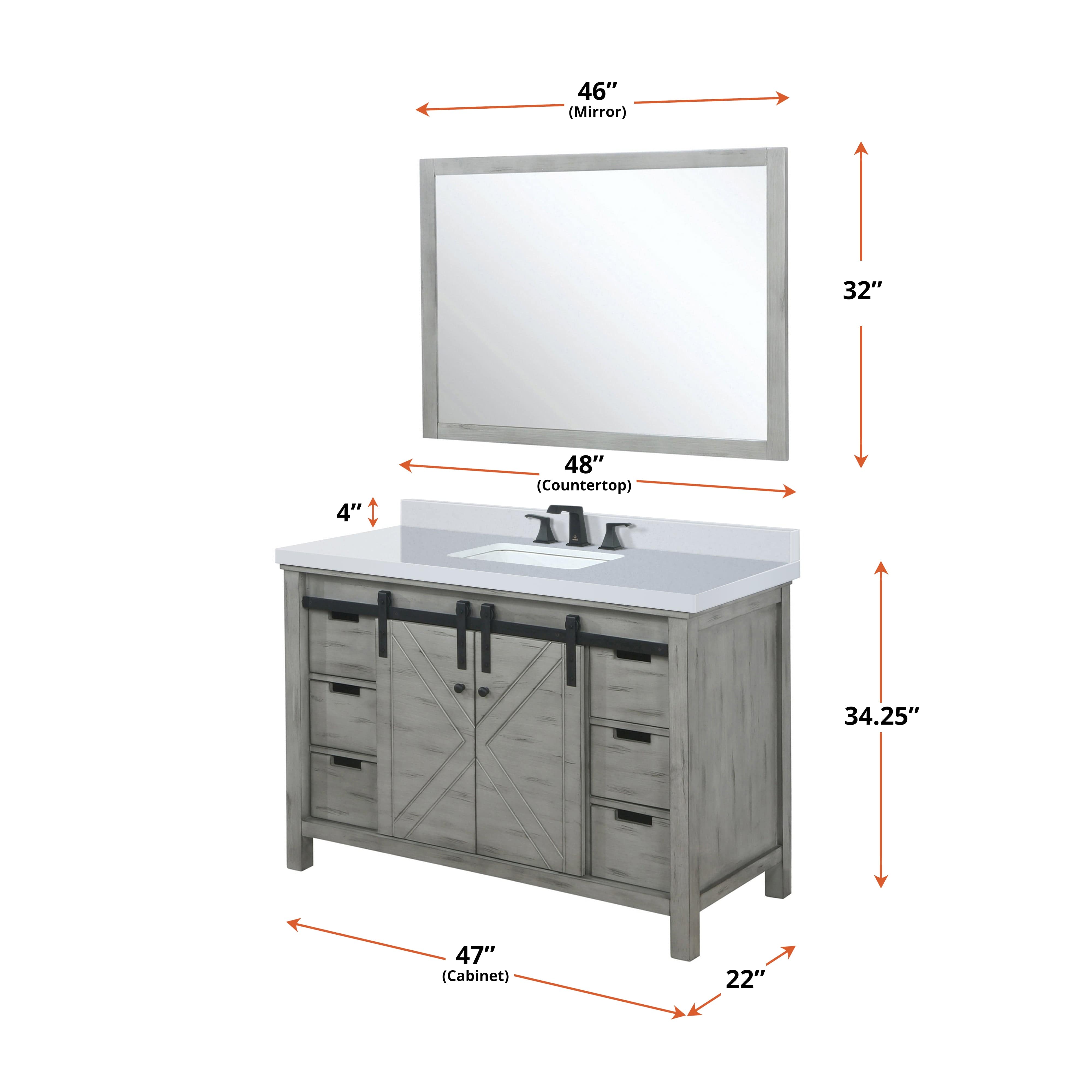 Marsyas 48" x 22" Single Bath Vanity Bathroom Vanity - Shop at Home Craft Studio - 7