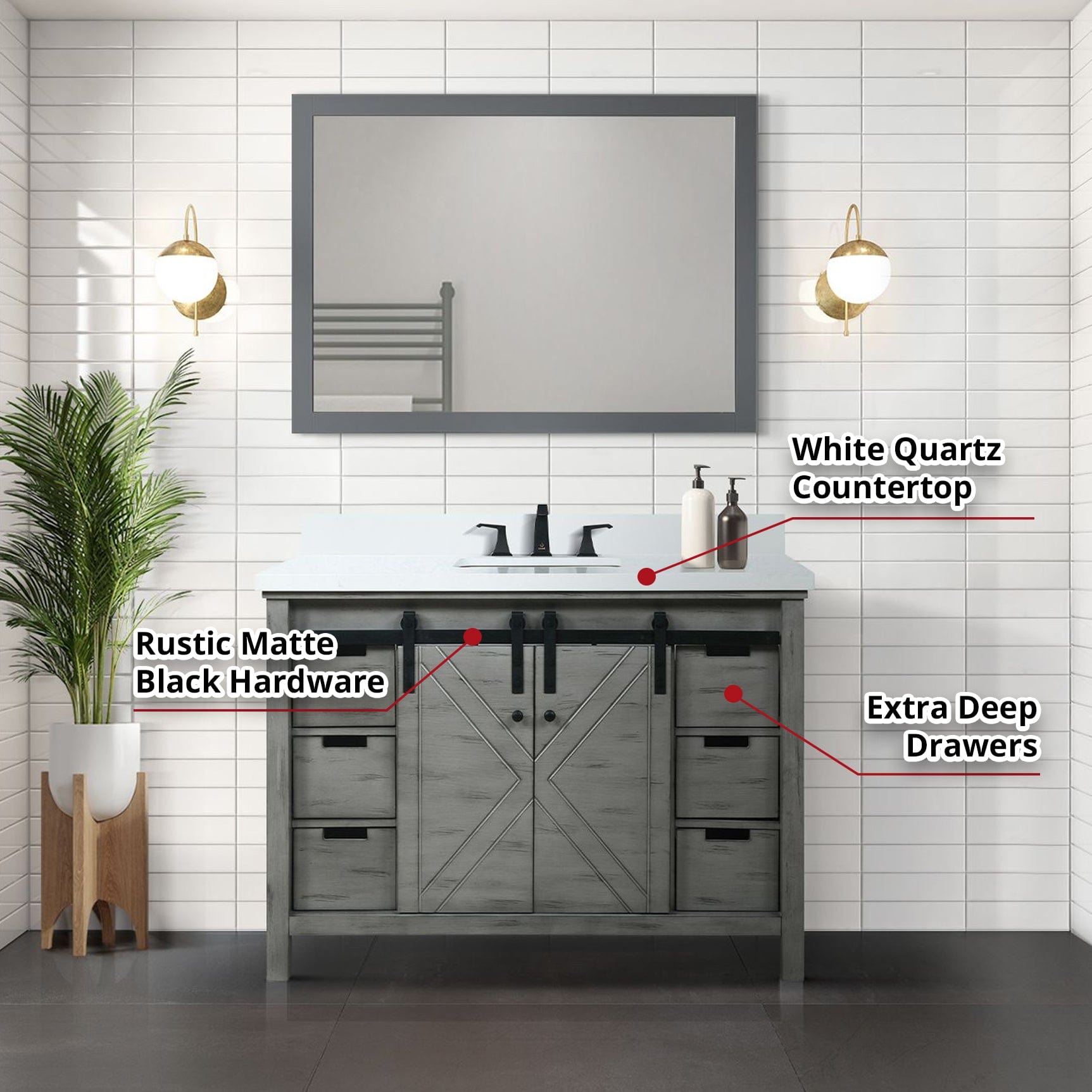 Marsyas 48" x 22" Single Bath Vanity Bathroom Vanity - Shop at Home Craft Studio - 8