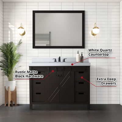 Marsyas 48" x 22" Single Bath Vanity Bathroom Vanity - Shop at Home Craft Studio - 13