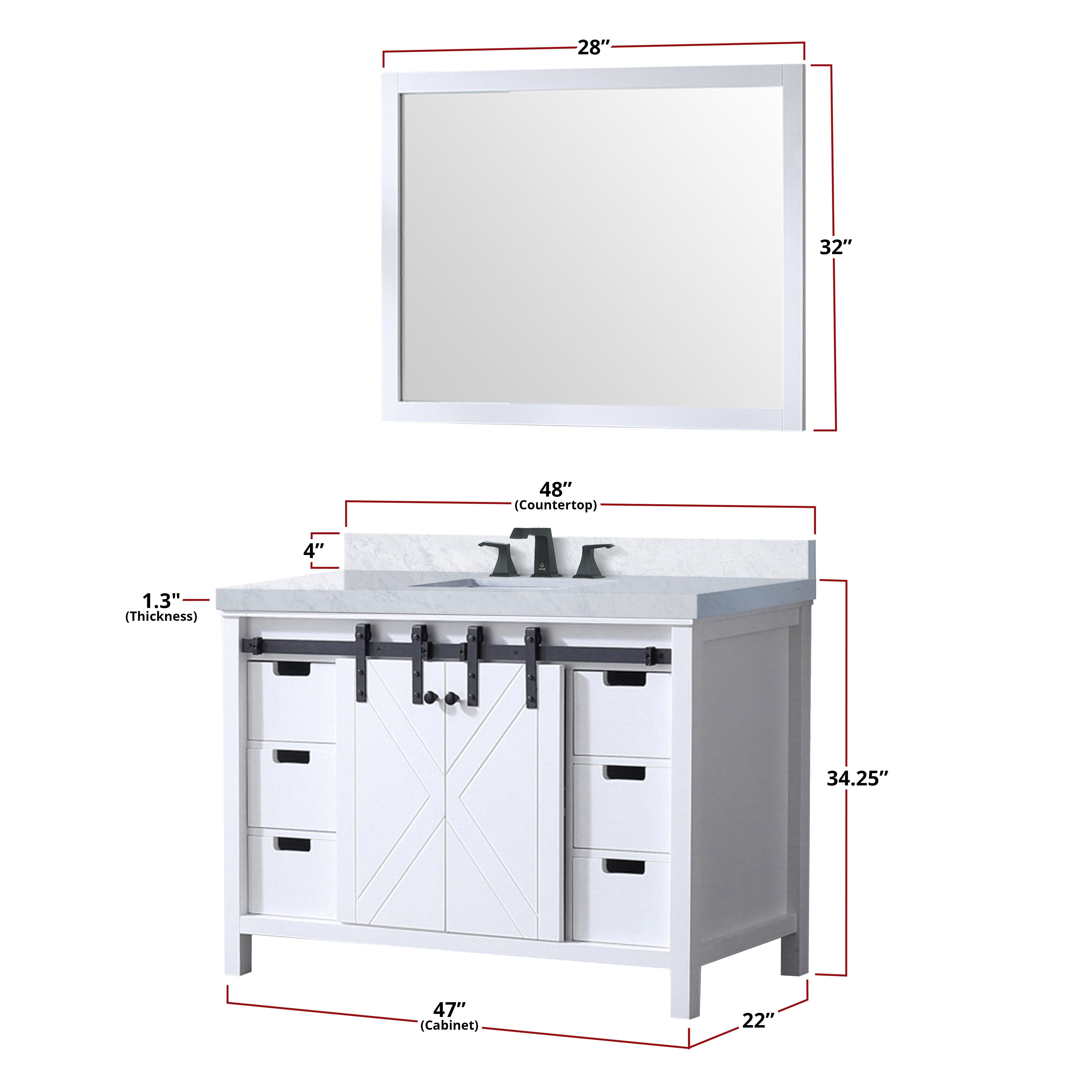 Marsyas 48" x 22" Single Bath Vanity Bathroom Vanity - Shop at Home Craft Studio - 18
