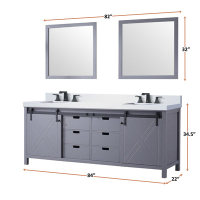 Marsyas 84" x 22" Double Bath Vanity Bathroom Vanity - Shop at Home Craft Studio - 7