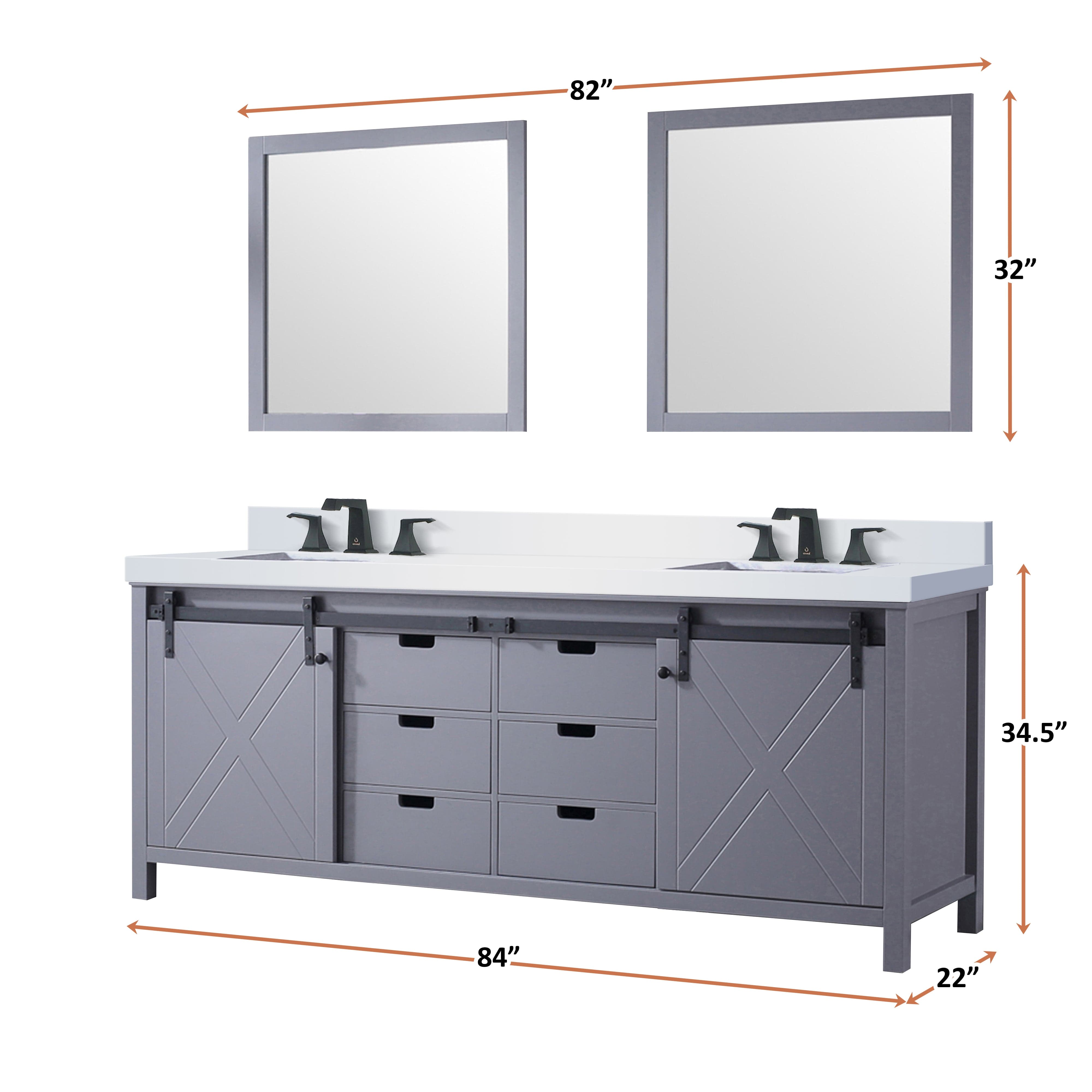 Marsyas 84" x 22" Double Bath Vanity Bathroom Vanity - Shop at Home Craft Studio - 7
