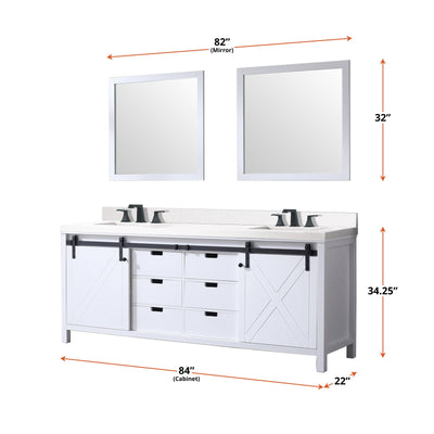 Marsyas 84" x 22" Double Bath Vanity Bathroom Vanity - Shop at Home Craft Studio - 18