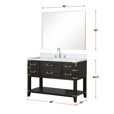 Norwalk 48" x 22" Single Bath Vanity Bathroom Vanity - Shop at Home Craft Studio - 7