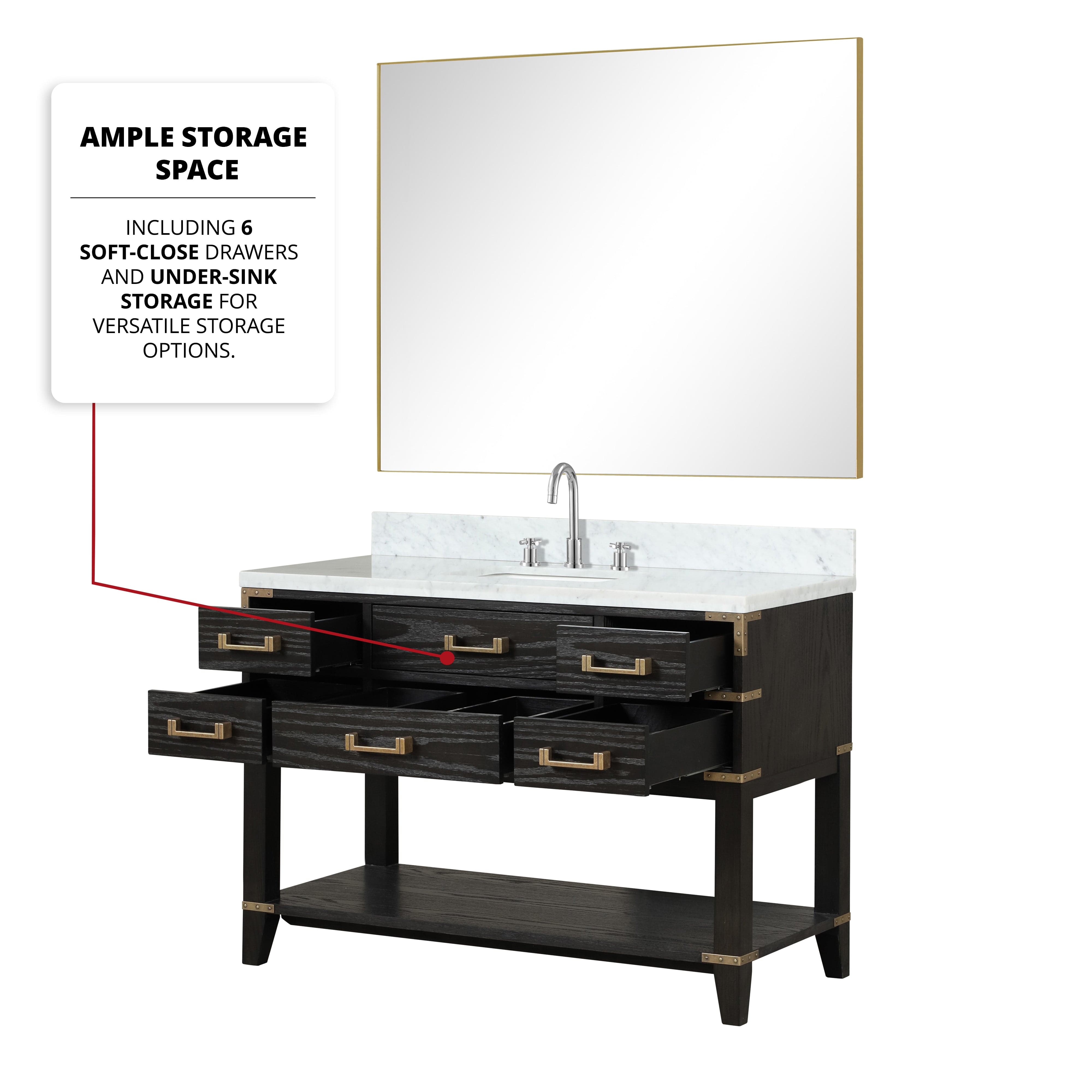 Norwalk 48" x 22" Single Bath Vanity Bathroom Vanity - Shop at Home Craft Studio - 9