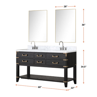 Norwalk 60" x 22" Double Bath Vanity Bathroom Vanity - Shop at Home Craft Studio - 7