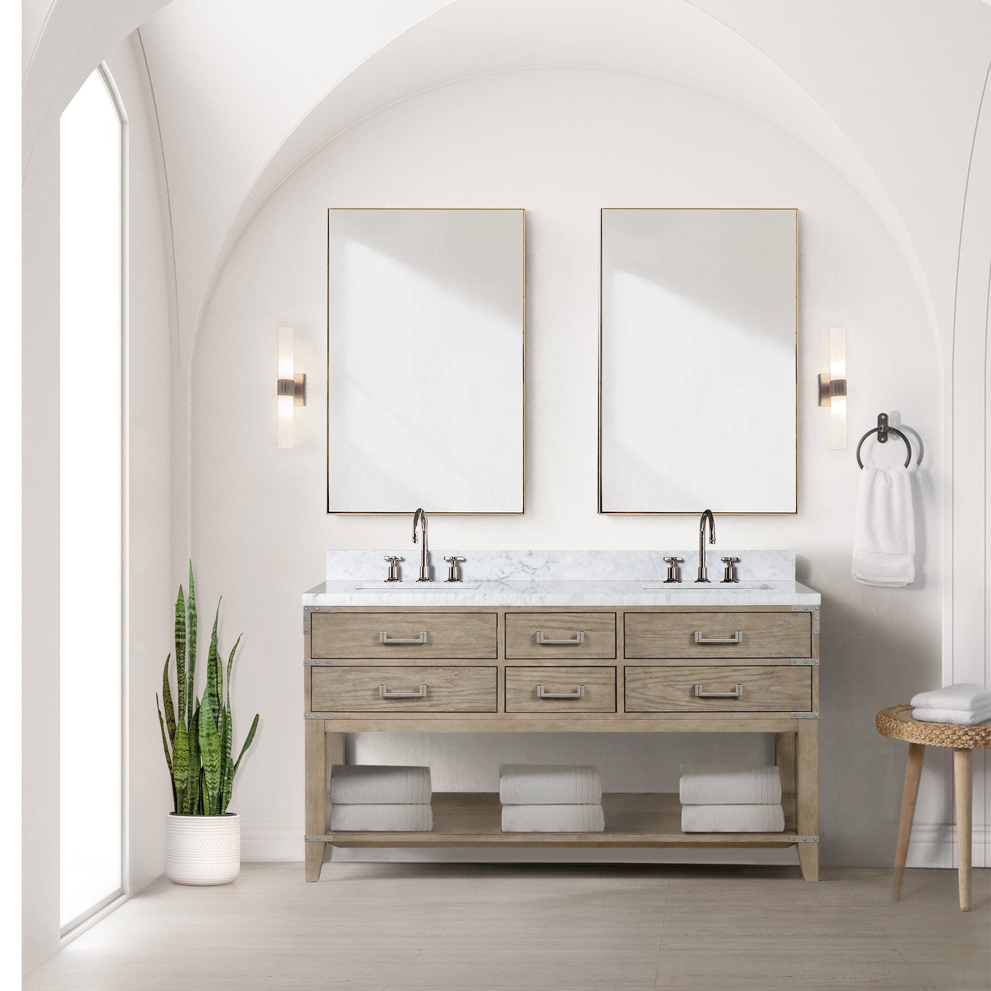 Norwalk 60" x 22" Double Bath Vanity Bathroom Vanity - Shop at Home Craft Studio - 11