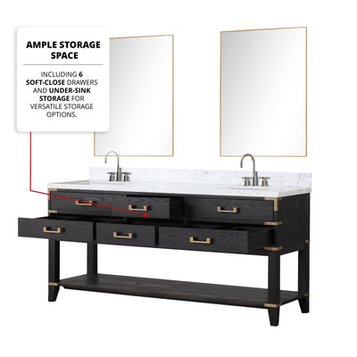 Norwalk 72" x 22" Double Bath Vanity Bathroom Vanity - Shop at Home Craft Studio - 9