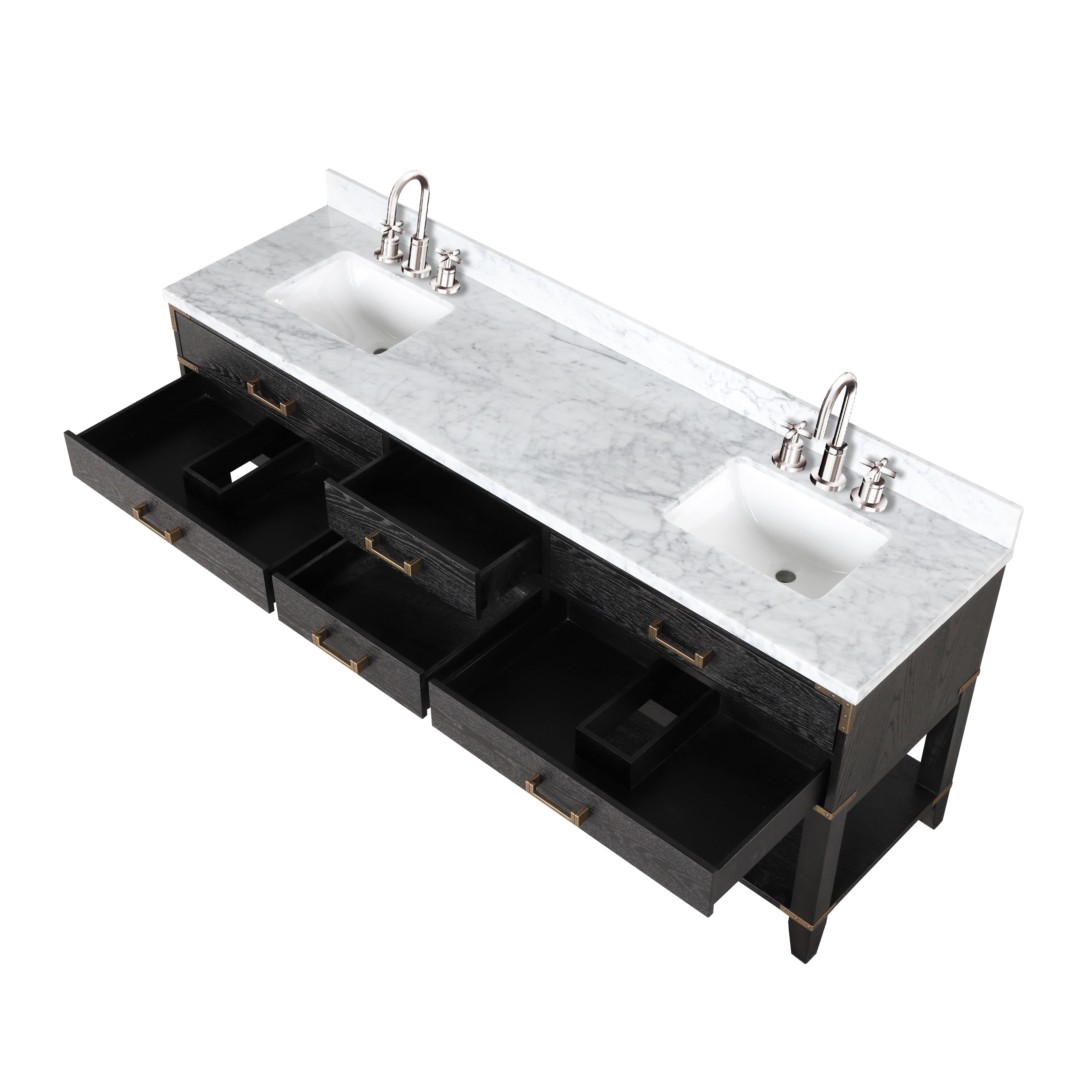 Norwalk 80" x 22" Double Bath Vanity Bathroom Vanity - Shop at Home Craft Studio - 6