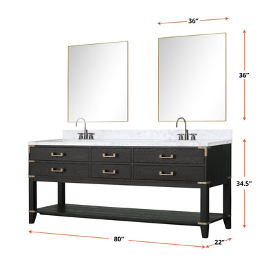 Norwalk 80" x 22" Double Bath Vanity Bathroom Vanity - Shop at Home Craft Studio - 7