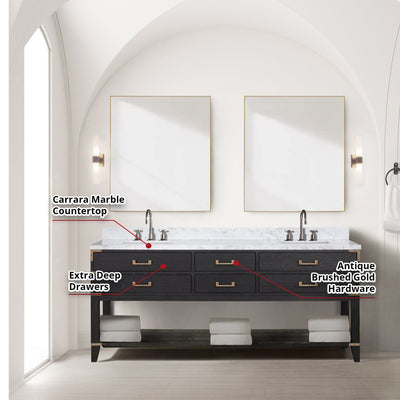 Norwalk 80" x 22" Double Bath Vanity Bathroom Vanity - Shop at Home Craft Studio - 8