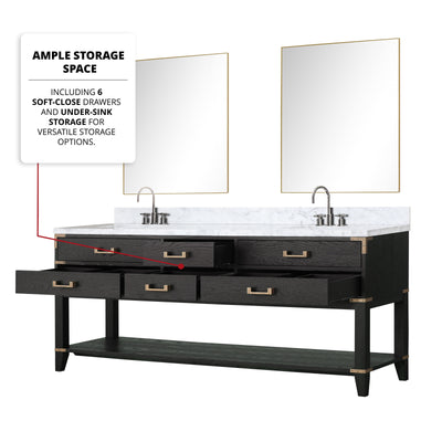 Norwalk 80" x 22" Double Bath Vanity Bathroom Vanity - Shop at Home Craft Studio - 9