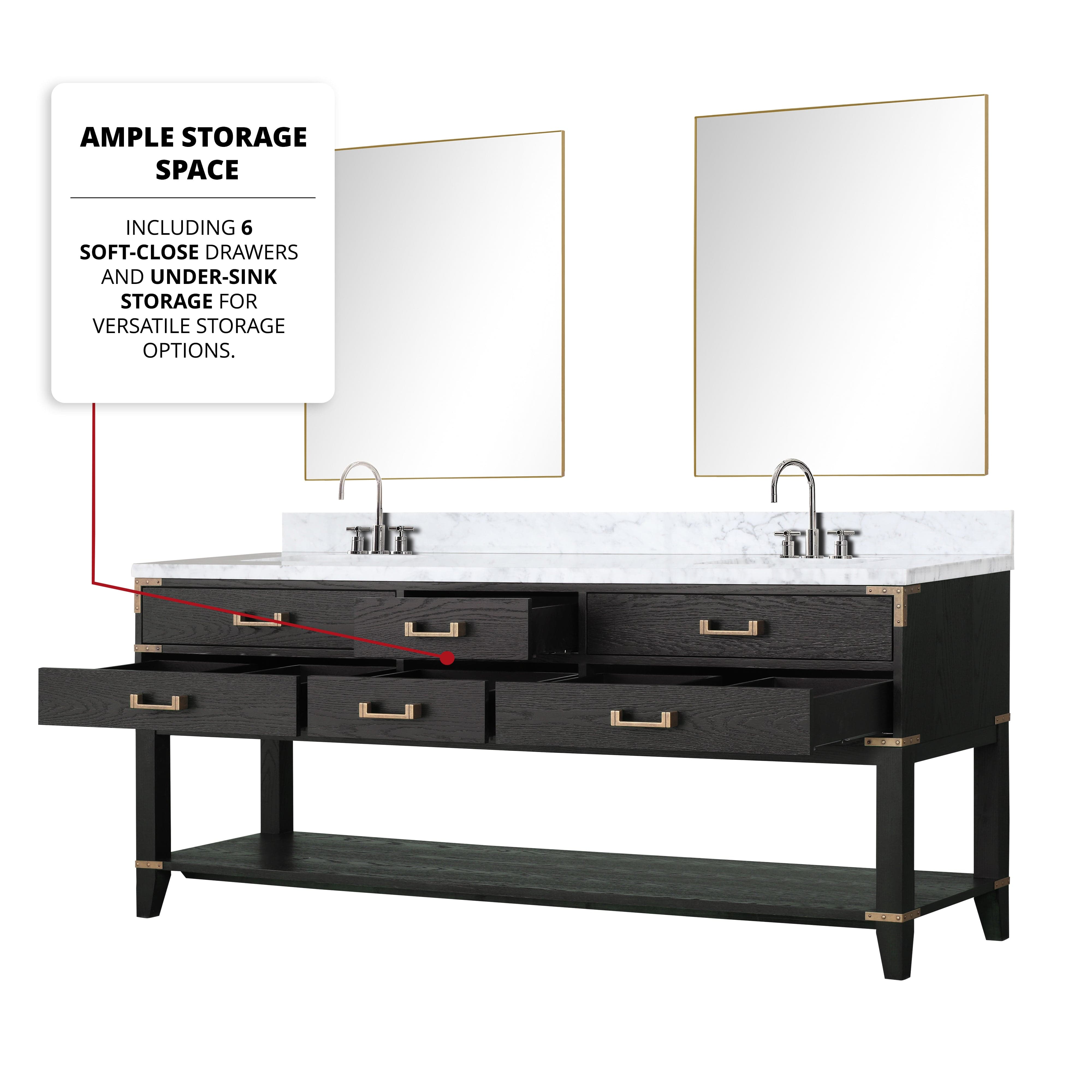 Norwalk 80" x 22" Double Bath Vanity Bathroom Vanity - Shop at Home Craft Studio - 9