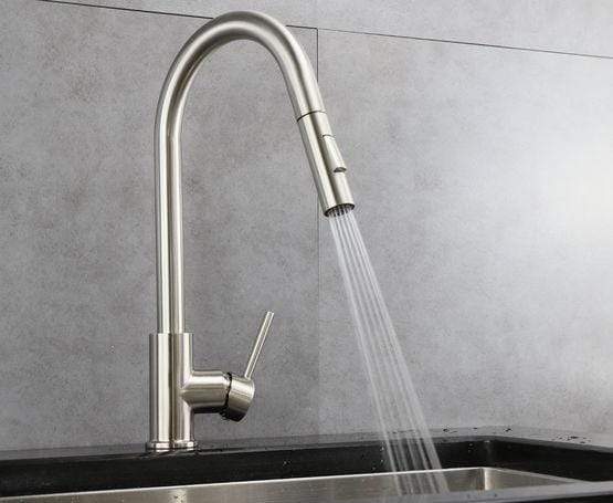 Olivi Brass Kitchen Faucet w/ Pull Out Sprayer Faucet - Shop at Home Craft Studio - 3