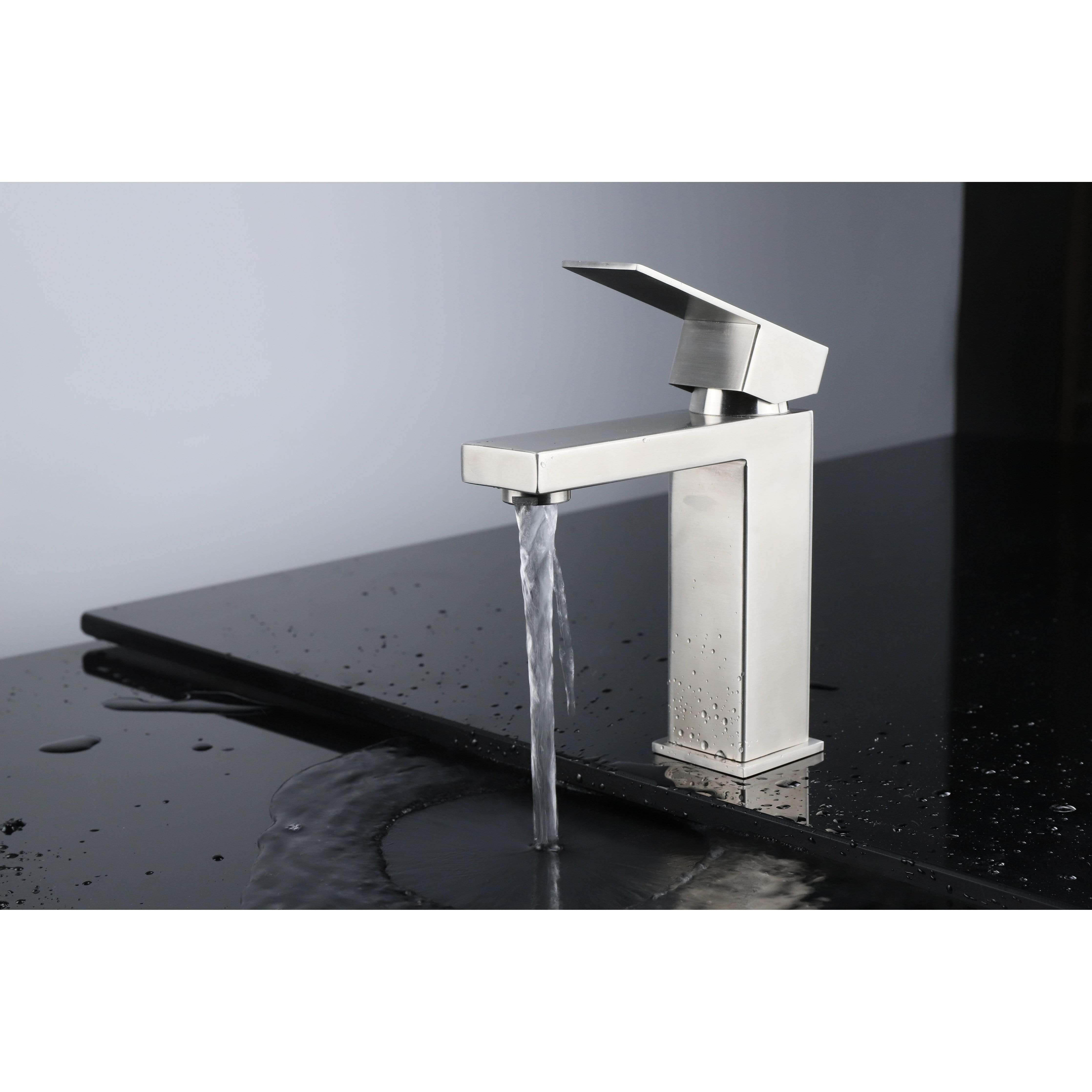 St. Lucia Stainless Steel Single Hole Bathroom Faucet Faucet - Shop at Home Craft Studio - 4