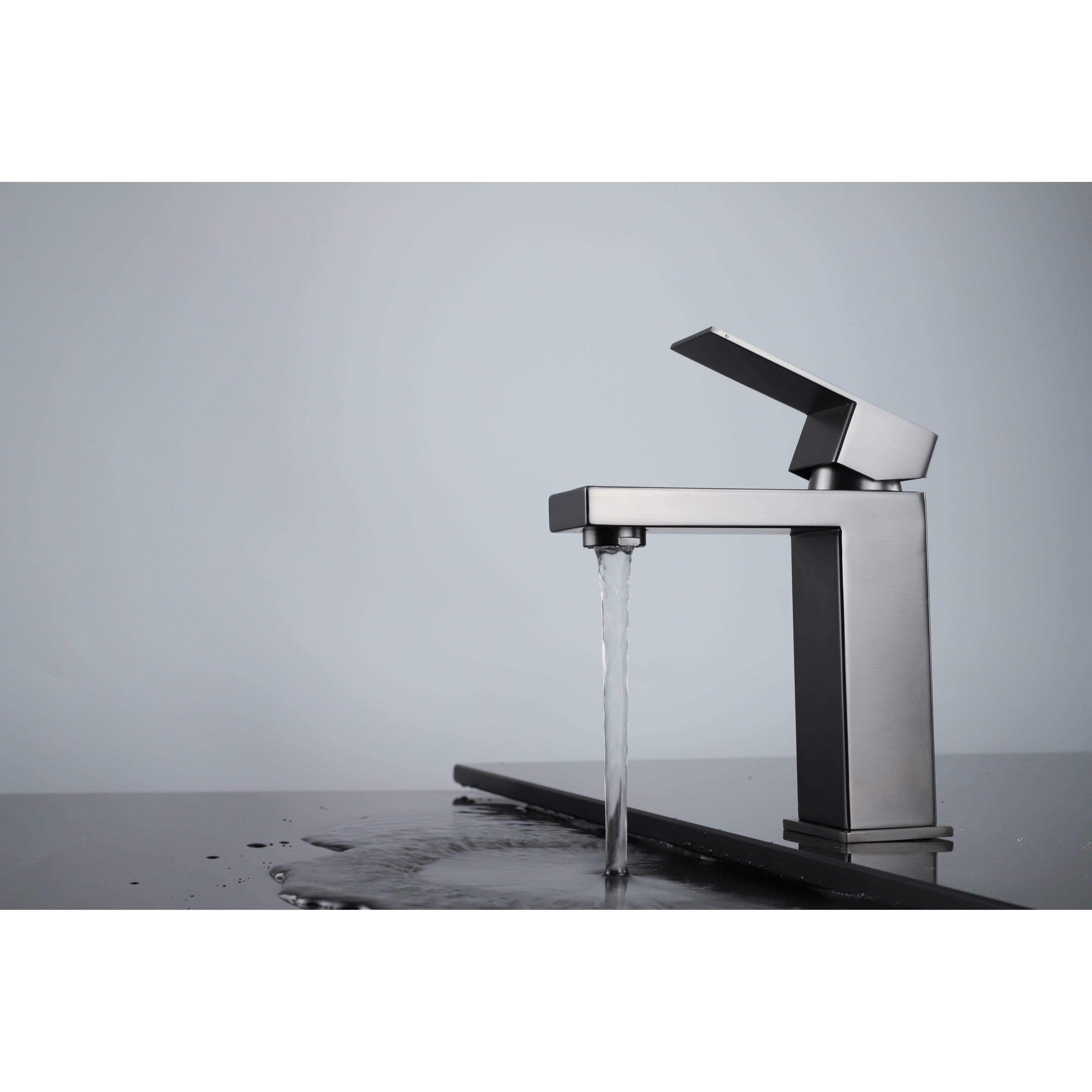 St. Lucia Stainless Steel Single Hole Bathroom Faucet Faucet - Shop at Home Craft Studio - 5