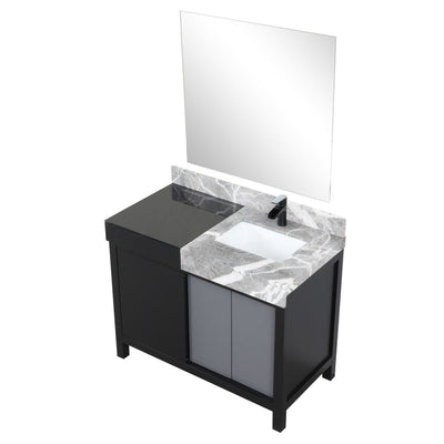 Zilara 42" Black and Grey Vanity Bathroom Vanity - Shop at Home Craft Studio - 5