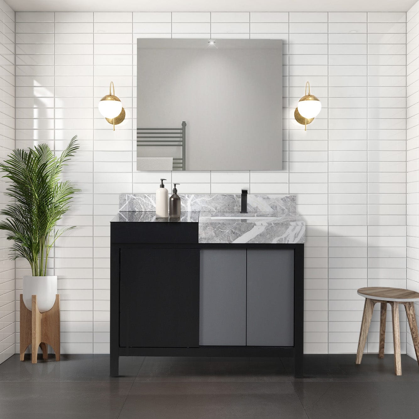 Zilara 42" Black and Grey Vanity Bathroom Vanity - Shop at Home Craft Studio - 10