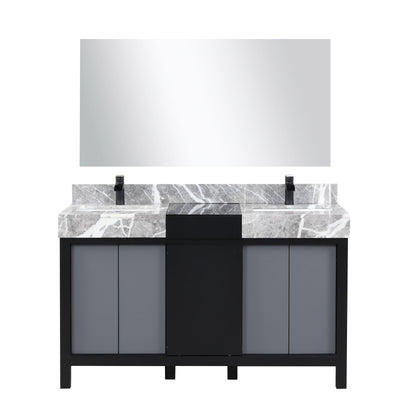 Zilara 55" Black and Grey Double Vanity Bathroom Vanity - Shop at Home Craft Studio - 4