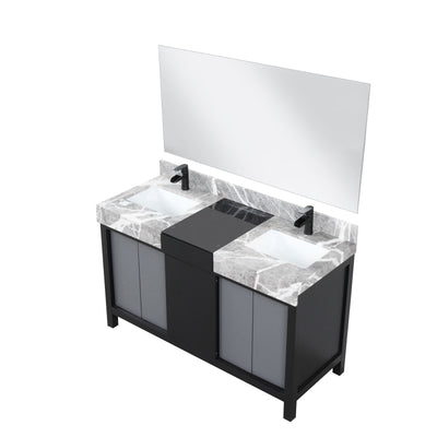 Zilara 55" Black and Grey Double Vanity Bathroom Vanity - Shop at Home Craft Studio - 5